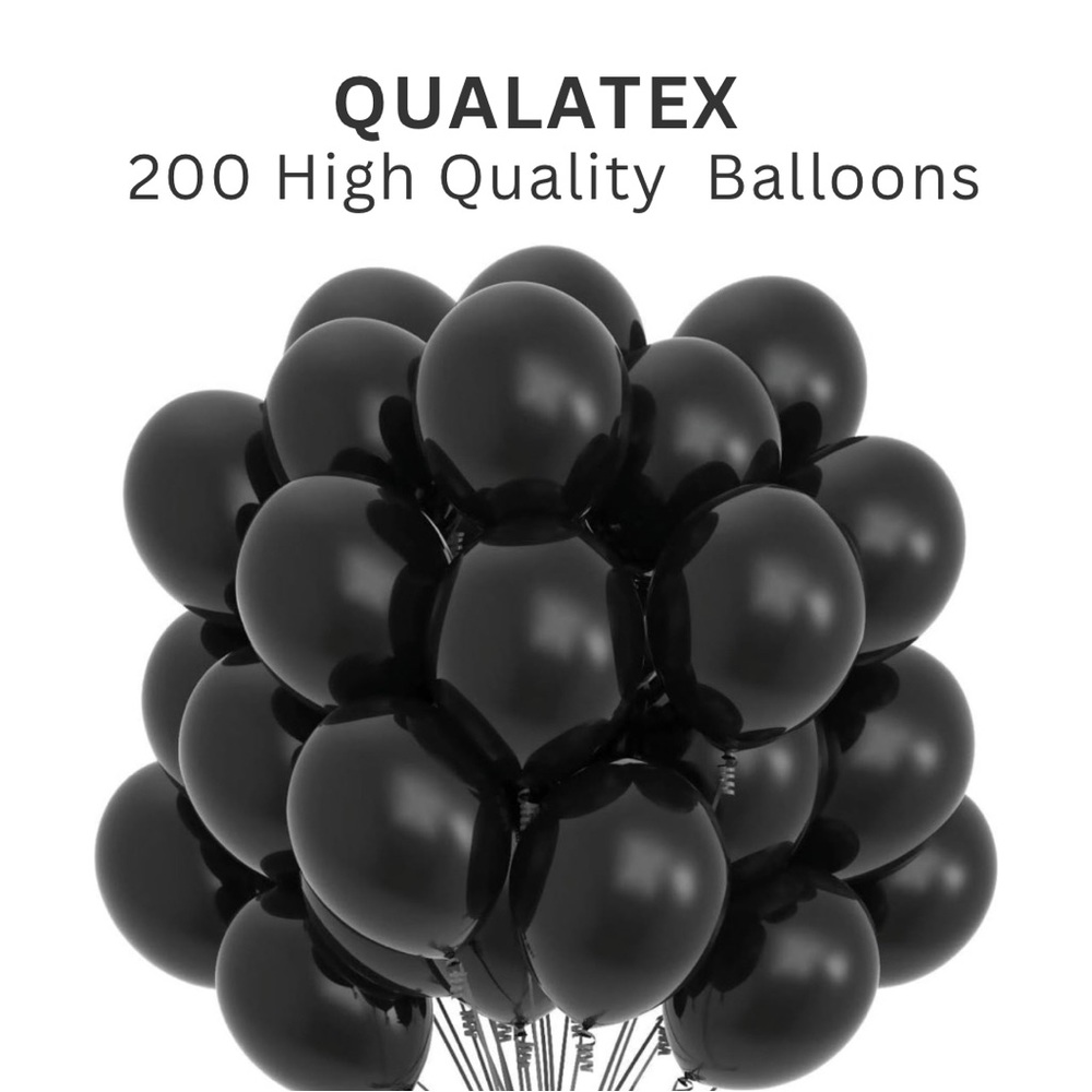 5 Inches Qualatex Black 200 Balloons High Quality Wedding Graduation Party Event